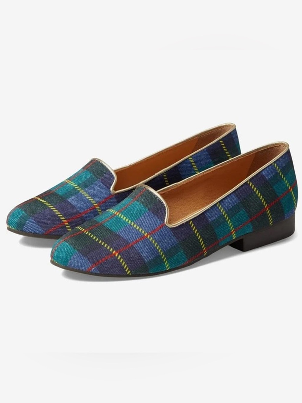 Jack Rogers Ginny Loafer, Plaid/Platinum Sz 8.5M NWT Heritage Print Tartan Fall